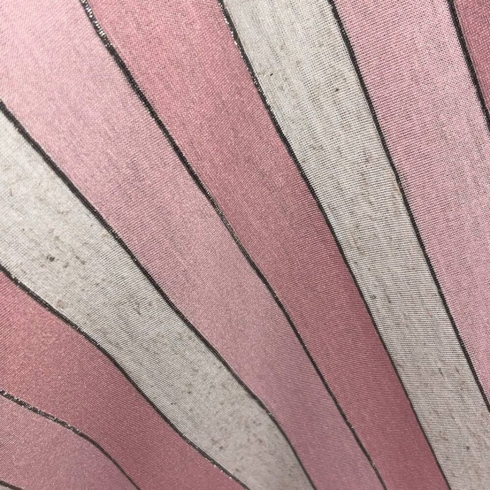 SOLD
Knit fabric pink and white stripe 38" x60"